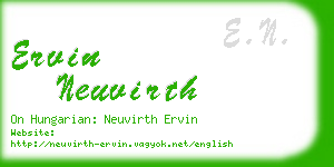 ervin neuvirth business card